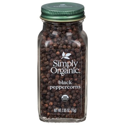 Simply Organic Black Peppercorns 6/2.65 OZ [UNFI #1023324] [ebt]