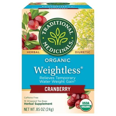 Traditional Medicinals Herbal Supplement Organic Cranberry Weightless Tea Bags 6/16 Bag [UNFI #0648600] [ebt]