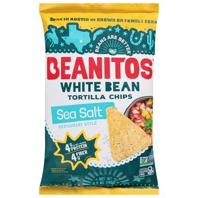 Beanitos Tortilla Chips Sea Salt White Bean 6/5 OZ [UNFI #2353548] [ebt]