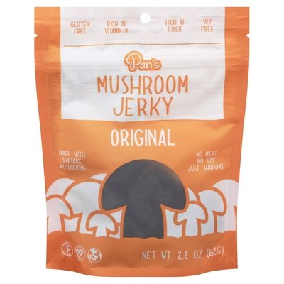 Pans Mushroom Jerky Mushroom Jerky Original 6/2.2 OZ [UNFI #2562882] [ebt]
