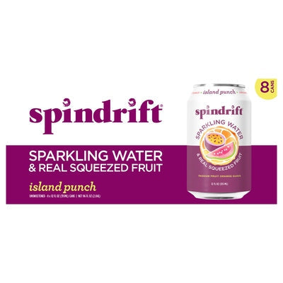 Spindrift Sparkling Water Island Punch Unsweetened 3/8/12 oz [UNFI #3094703] T [ebt]