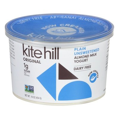 Kite Hill Almond Milk Yogurt Dairy Free Plain Unsweetened 6/16 OZ [UNFI #2459451] [ebt]