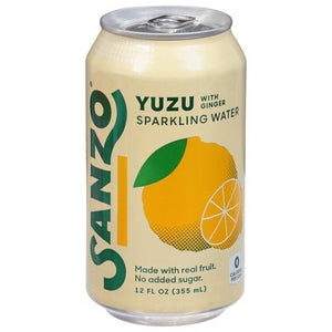 Sanzo Sparkling Water Yuzu With Ginger 12/12 OZ [UNFI #2815108] [ebt] T