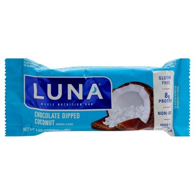 Luna Whole Nutrition Bar Chocolate Dipped Coconut 15/1.69 OZ [UNFI #716423] [ebt]