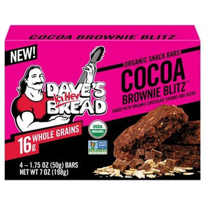 Daves Killer Bread Snack Bars Organic Cocoa Brownie Blitz 6/4/1.75 Z [UNFI #2800787] [ebt]