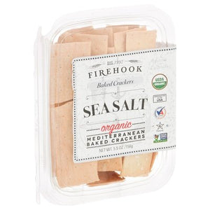 Firehook Baked Crackers Organic Mediterranean Sea Salt 8/5.5 OZ [UNFI #2694834] [ebt]