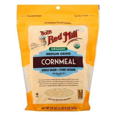 Bobs Red Mill Cornmeal Organic Stone Ground Medium Grind 4/24 OZ [UNFI #2486579] [ebt]