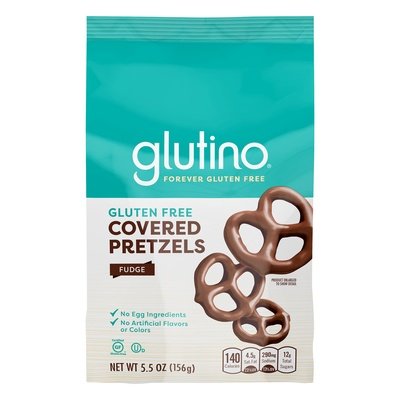 Glutino Covered Pretzels Gluten Free Fudge 12/5.5 OZ [UNFI #502872] [ebt]