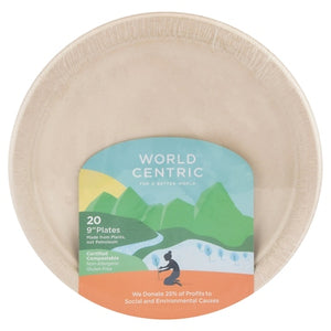 World Centric Plates 9 Inch 12/20 Ct [UNFI #0306480] T
