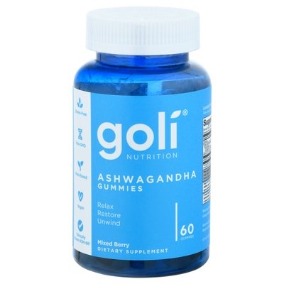 Goli Nutrition Ashwagandha Gummies Mixed Berry 60 CT [UNFI #2726313] T