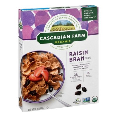 Cascadian Farm Cereal Raisin Bran 10/12 OZ [UNFI #1236132] [ebt]