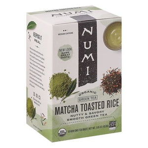 Numi Tea Green Tea Organic Matcha Toasted Rice Tea Bags 6/18 Bag [UNFI #0882332] [ebt]