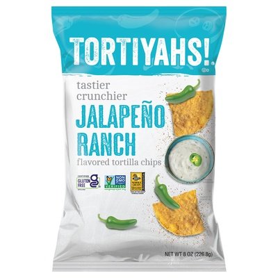 Tortiyahs Tortilla Chips Jalapeno Ranch Flavored 12/8 OZ [UNFI #2953685] [ebt]