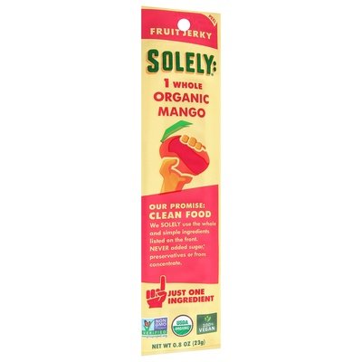 Solely Fruit Jerky Organic Mango 12/.8 OZ [UNFI #2329621] [ebt]