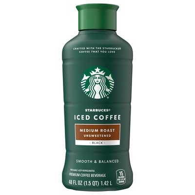 Starbucks Coffee Iced Coffee Medium Roast Black Unsweetened 8/48 OZ [UNFI #2287167] [ebt] T