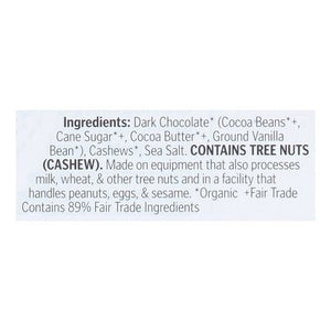 Theo Chocolate Dark Chocolate Organic 85% Extra Dark Salted Cashew 12/3 OZ [UNFI #2668754] [ebt] T