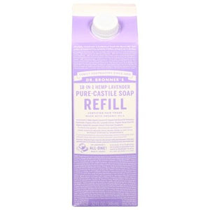 Dr Bronners Soap Pure-Castile Hemp Lavender 18-In-1 Refill 32 OZ [UNFI #3004405] T