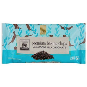 Endangered Species Chocolate Baking Chips Premium 48% Cocoa Milk Chocolate 6/10 OZ [UNFI #3033537] [ebt]