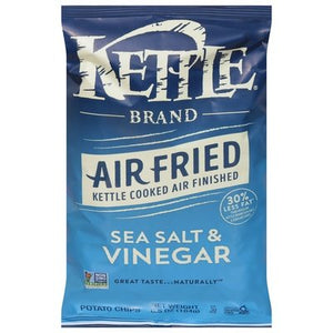 Kettle Brand Potato Chips Sea Salt & Vinegar Air Fried 12/6.5 OZ [UNFI #2918365] [ebt]
