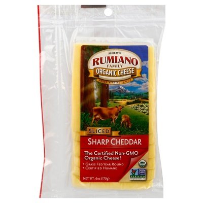 Rumiano Sliced Cheese Organic Sharp Cheddar 12/6 OZ [UNFI #1117530] [ebt]