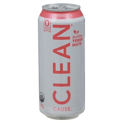 Clean Cause Yerba Mate Sparkling Watermelon 12/16 OZ [UNFI #2752491] [ebt] T