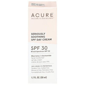 Acure Day Cream Seriously Soothing Broad Spectrum Spf 30 1/1.7 OZ [UNFI #2344356] T