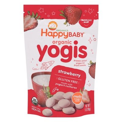 Happy Yogis Yogis Organic Strawberry Crawling Baby 8/1 OZ [UNFI #210898] [ebt]