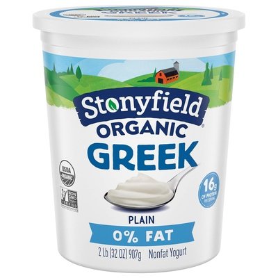 Stonyfield Organic Yogurt Greek Nonfat Plain 6/32 OZ [UNFI #0425652] [ebt]