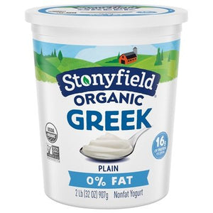 Stonyfield Organic Yogurt Greek Nonfat Plain 6/32 OZ [UNFI #0425652] [ebt]