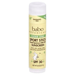 Babo Botanicals Sunscreen Clear Zinc Fragrance Free Spf 30 12/.6 OZ [UNFI #1519206] T
