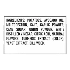 Boulder Canyon Potato Chips Classic Dill Pickle Flavored Kettle Style Avocado Oil 12/5.25 OZ [UNFI #2833705] [ebt]