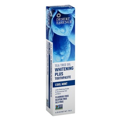 Desert Essence Toothpaste Tea Tree Oil Cool Mint Whitening Plus 1/6.25 OZ [UNFI #1246545] T