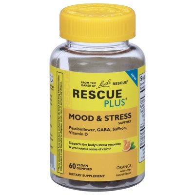 Rescue Mood & Stress Support Orange Vegan Gummies 1/60 CT [UNFI #2958916] T