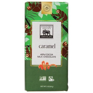 Endangered Species Chocolate Milk Chocolate Caramel 48% Cocoa 12/3 OZ [UNFI #2794030] [ebt] T