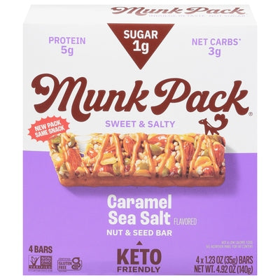 Munk Pack Nut & Seed Bar Keto Caramel Sea Salt 6/4/1.23OZ [UNFI #2720597] [ebt]