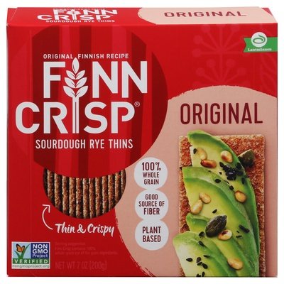 Finn Crisp Sourdough Rye Thins Original Thin & Crispy 9/7 OZ [UNFI #0979930] [ebt]