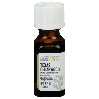 Aura Cacia Pure Essential Oil Texas Cedarwood Centering 1/.5 OZ [UNFI #713743] T