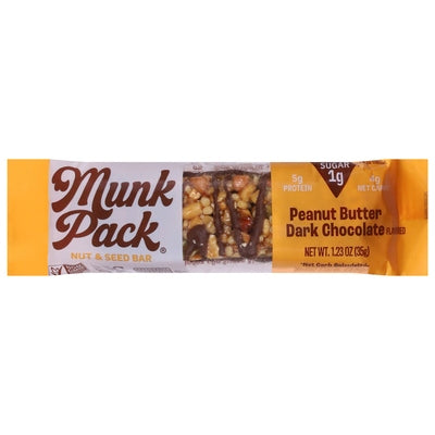 Munk Pack Nut & Seed Bar Peanut Butter Dark Chocolate Flavored 12/1.23 OZ [UNFI #2498475] [ebt]