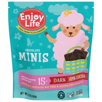 Enjoy Life Chocolate Bars 69% Cocoa Dark Minis 6/5.25 OZ [UNFI #2800563] [ebt] T