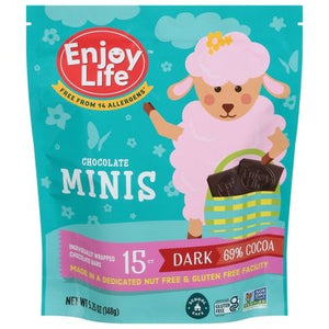Enjoy Life Chocolate Bars 69% Cocoa Dark Minis 6/5.25 OZ [UNFI #2800563] [ebt] T