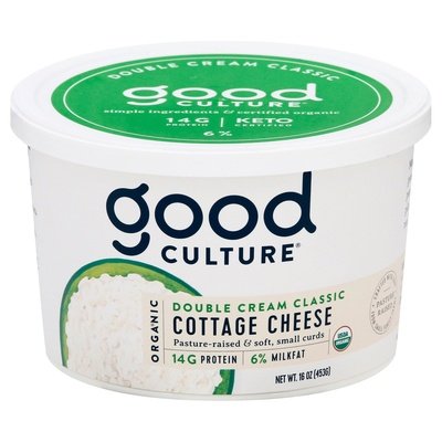 Good Culture Cottage Cheese Small Curd 6% Milkfat Organic Double Cream Classic 6/16 OZ [UNFI #2457364] [ebt]