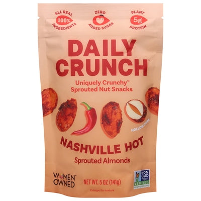Daily Crunch Sprouted Almonds Nashville Hot 6/5 OZ [UNFI #3100344] [ebt]