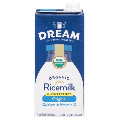 Dream Ricemilk Organic Original Unsweetened 12/32 OZ [UNFI #1012343] [ebt]