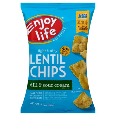 Enjoy Life Lentil Chips Dill & Sour Cream 12/4 OZ [UNFI #1104678] [ebt]