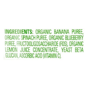 Happy Tot Fruit & Veggie Blend Organic Bananas Spinach & Blueberries Immune & Digestive Support Blend Super Bellies 4 (For 2+ Years) 16/4 OZ [UNFI #2532778] [ebt]