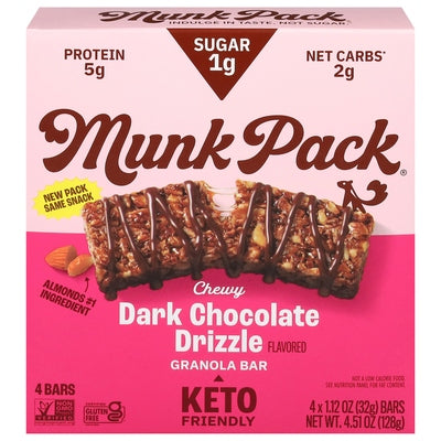 Munk Pack Granola Bar Dark Chocolate Drizzle Flavored Chewy 6/4/1.12 Z [UNFI #2863520] [ebt]