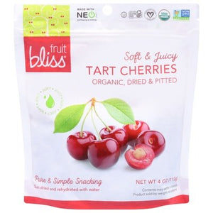 Fruit Bliss Tart Cherries Organic Dried & Pitted 6/4 OZ [UNFI #2255289] [ebt]