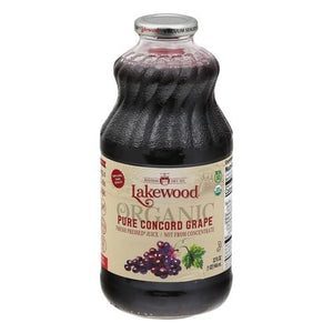 Lakewood Pressed Juice Fresh Organic Pure Concord Grape 6/32 OZ [UNFI #2382661] [ebt]