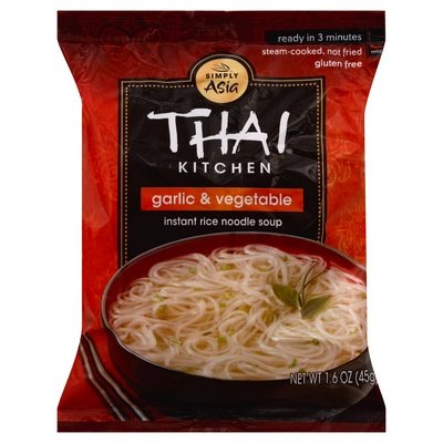 Thai Kitchen Noodle Soup Instant Rice Garlic & Vegetable Mild 12/1.6 OZ [UNFI #0904565] [ebt]