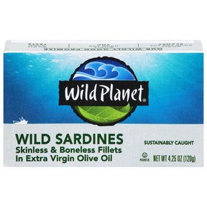 Wild Planet Sardines Wild In Extra Virgin Olive Oil 12/4.25 OZ [UNFI #1861632] [ebt]